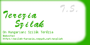 terezia szilak business card